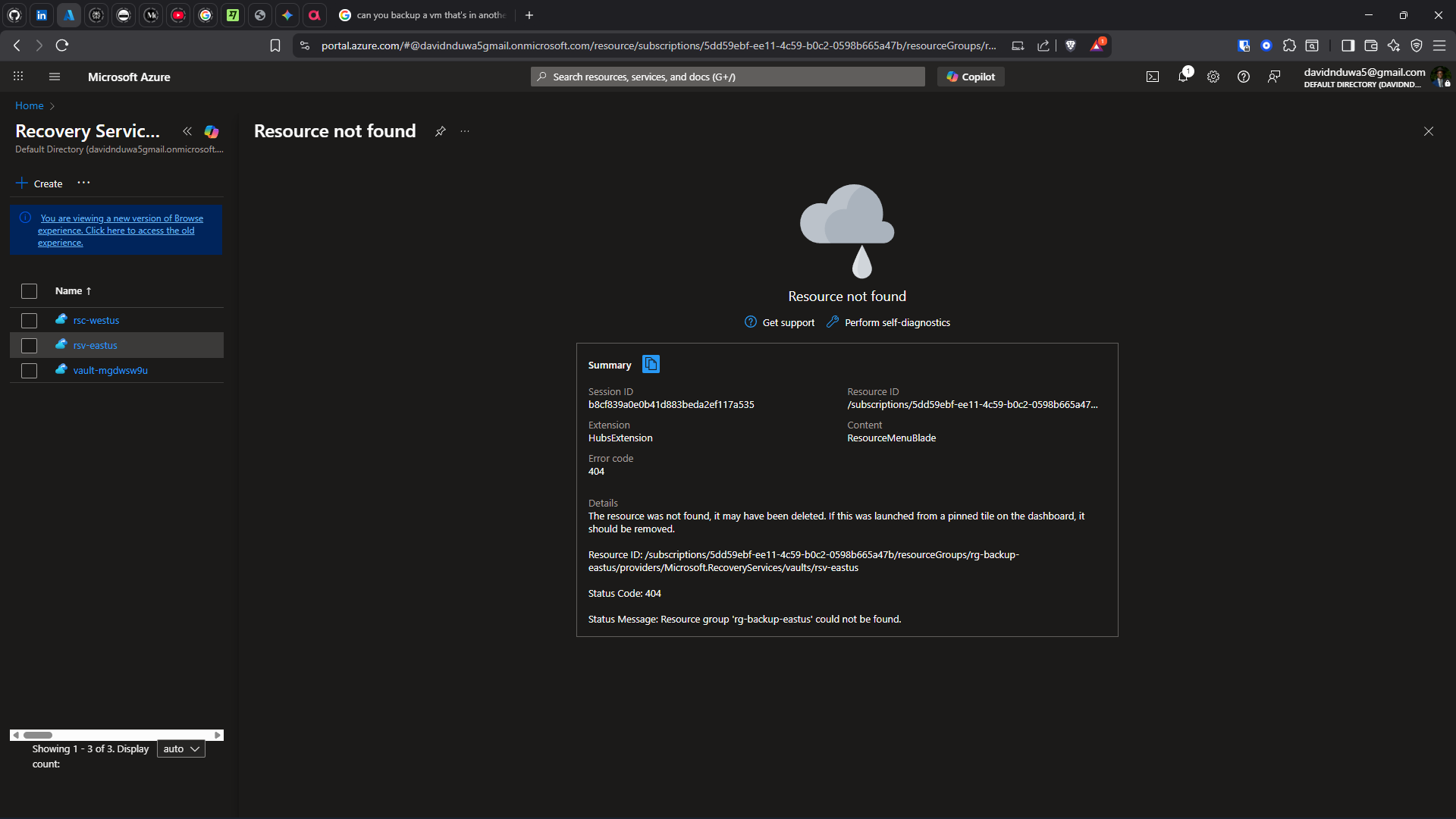 Backup Deleted